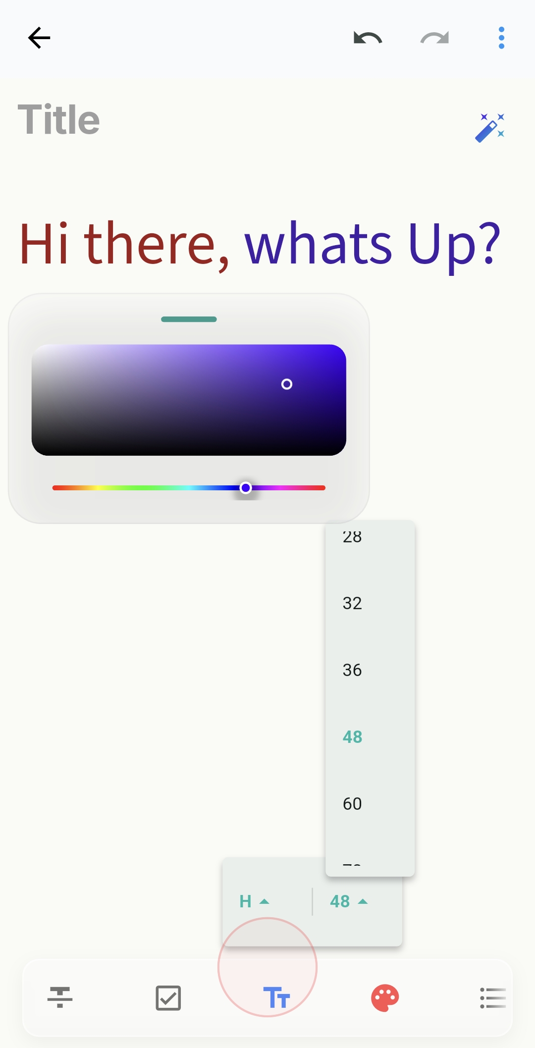 Editor Screen