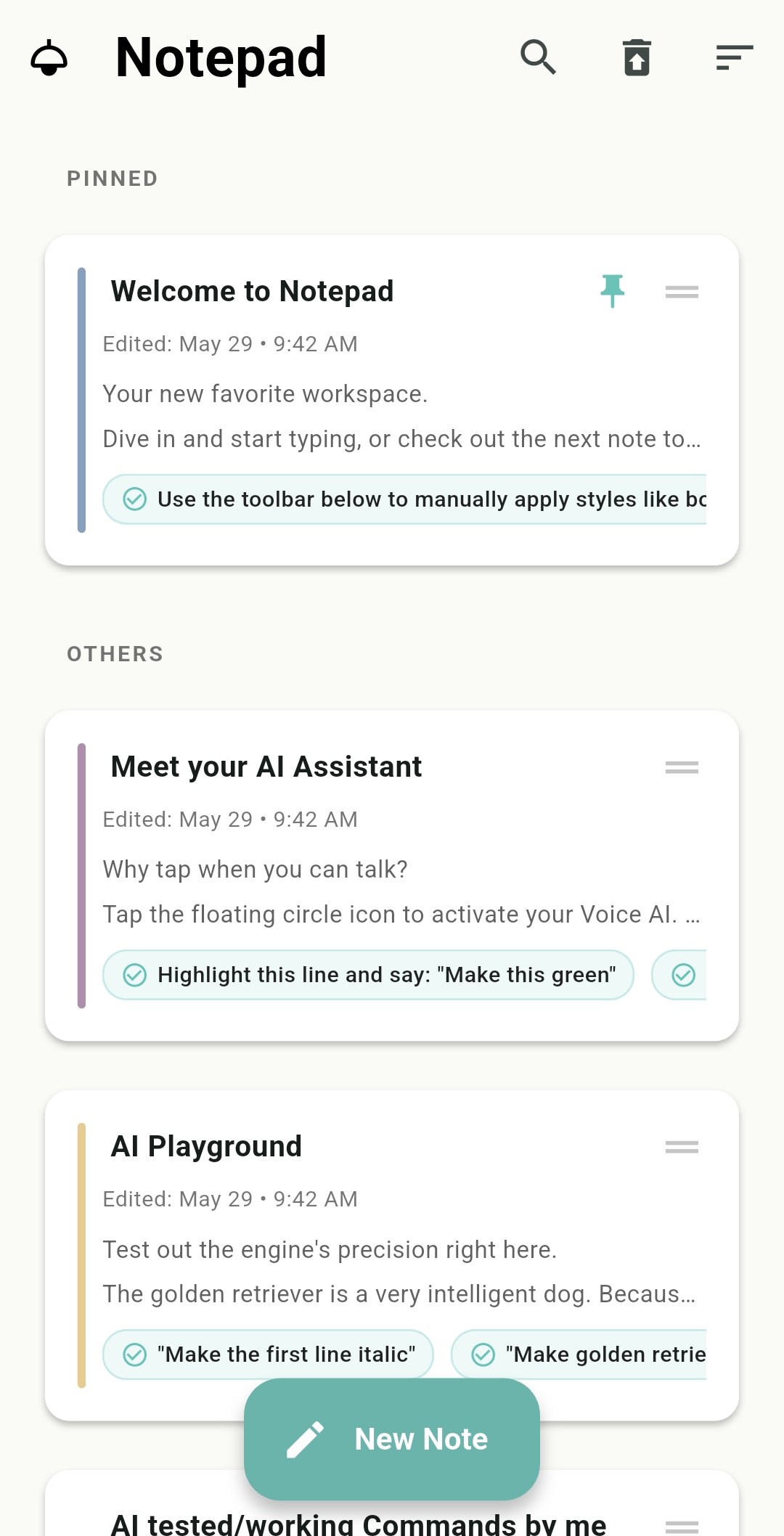 Home Screen