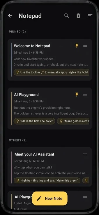 Home Screen