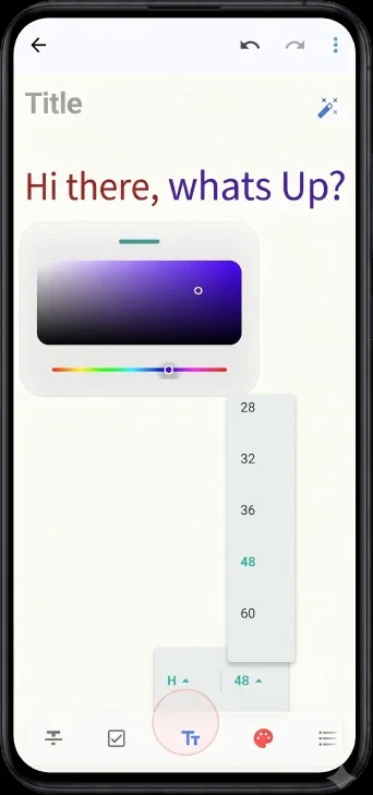 Note Screen